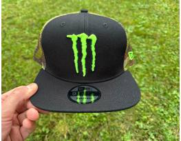 Új Monster Energy fekete/camo hálós sapka, snapback