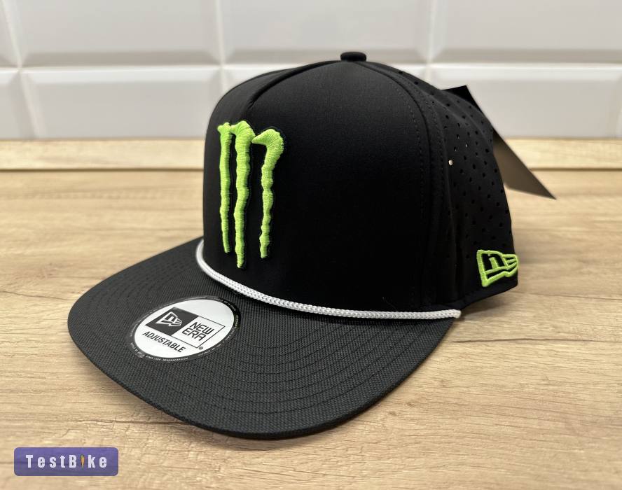 Új Monster Energy fekete/fehér rope hálós sapka, snapback