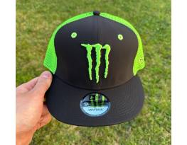 Új Monster Energy fekete/neon zöld hálós sapka, snapback