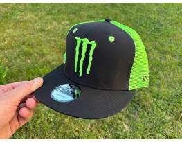 Új Monster Energy fekete/neon zöld hálós sapka, snapback