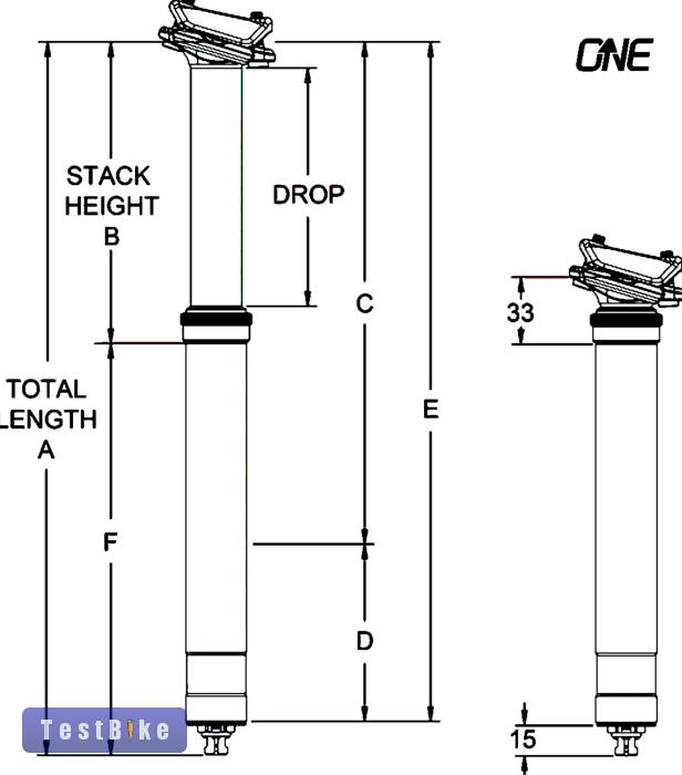 Új OneUp Components V2 dropper 30.9x240