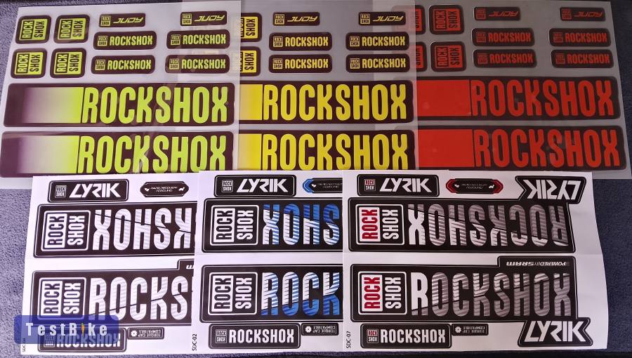 Új Rock Shox kerékpár teleszkóp villa matrica