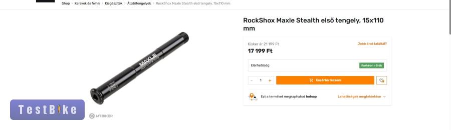 új Rock Shox Maxle Stealth első tengely, 15x110 non boost