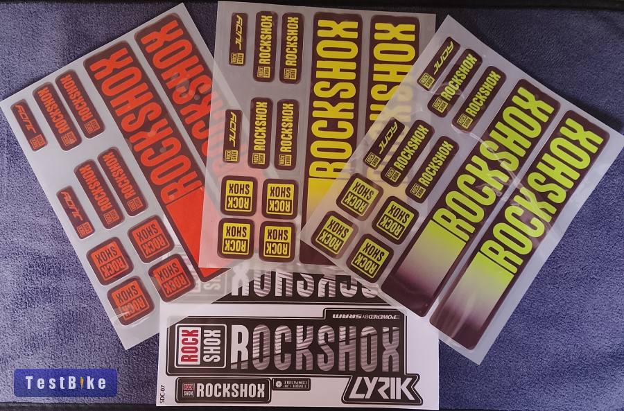 Új Rock Shox teleszkóp villa matricák