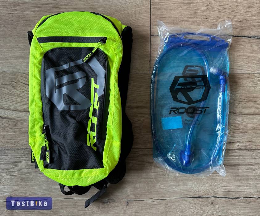 Új Roost fluo sárga hidratációs enduro hátizsák, backpack
