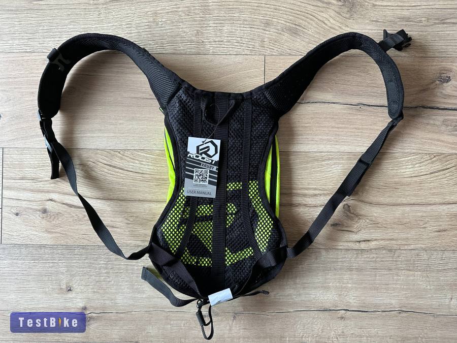 Új Roost fluo sárga hidratációs enduro hátizsák, ivóhátizsák