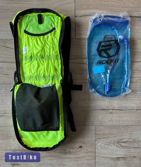 Új Roost fluo sárga ivóhátizsák, hidratációs enduro hátizsák