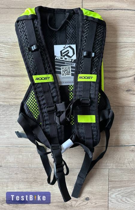 Új Roost fluo sárga ivóhátizsák, hidratációs enduro hátizsák