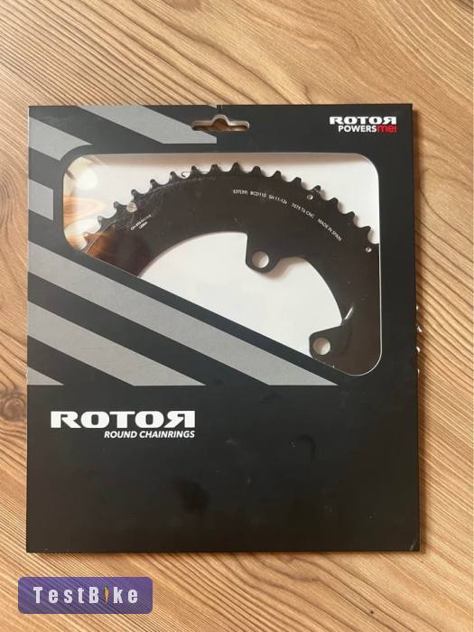 Új Rotor Chainring - BCD 110x4 | Round - Outside - black