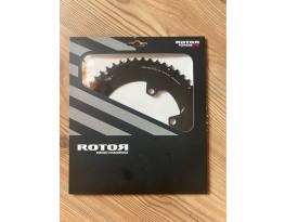 Új Rotor Chainring - BCD 110x4 | Round - Outside - black