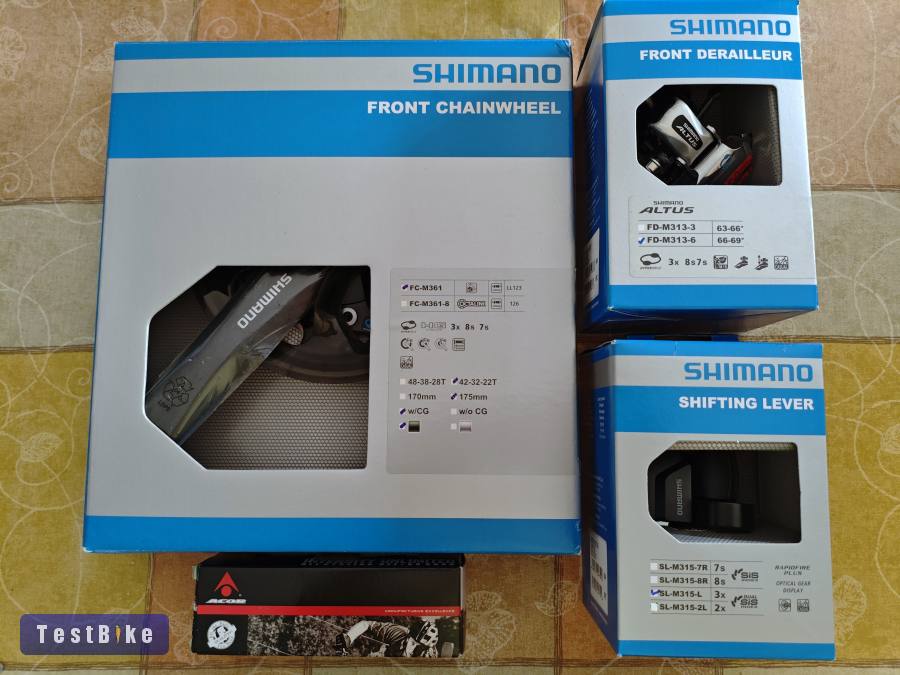Új Shimano Acera 3x 8S váltó szett eladó