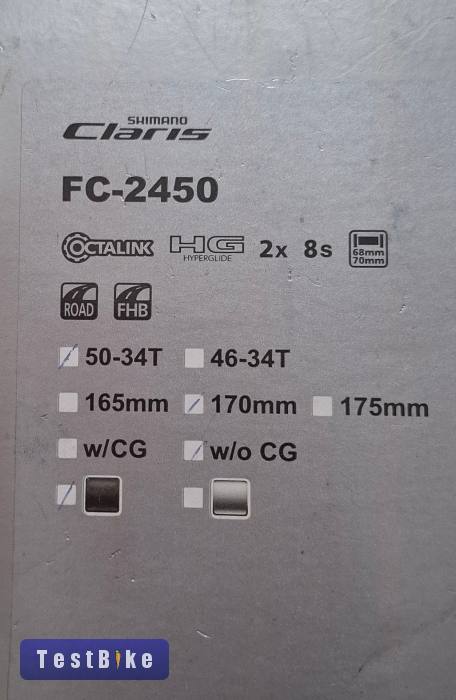 Új Shimano Claris Octalink hajtómű, 52-39-30/170mm