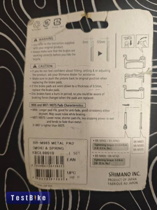 Új Shimano és Magura fékbetétek