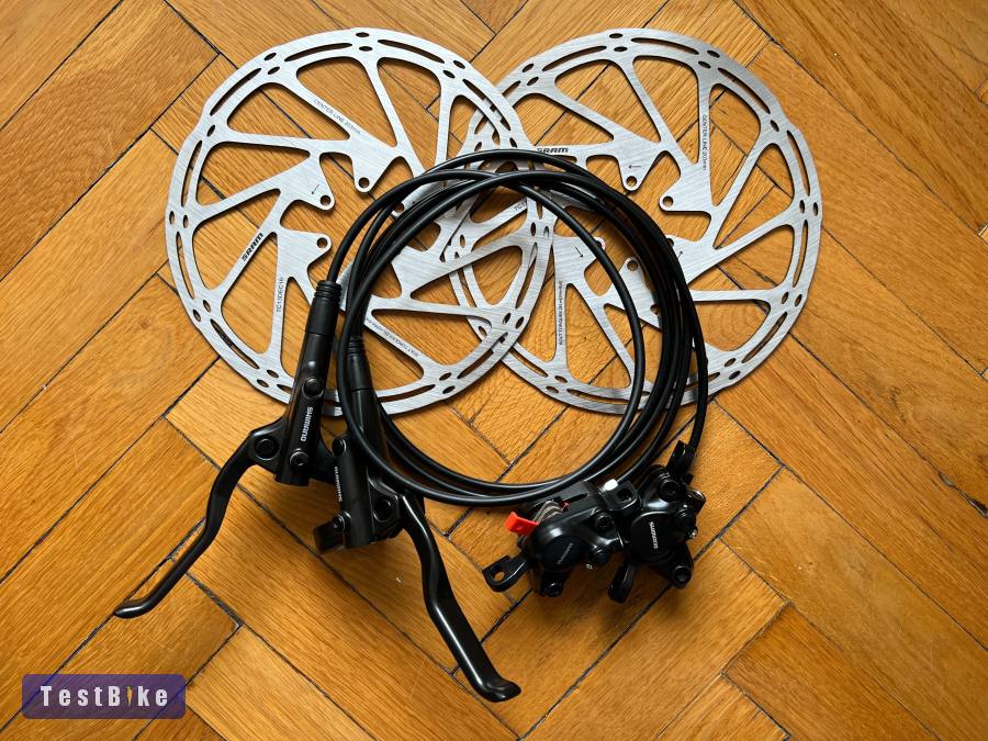 Új Shimano hidraulikus fékszett, új Sram 203 mm tárcsákkal