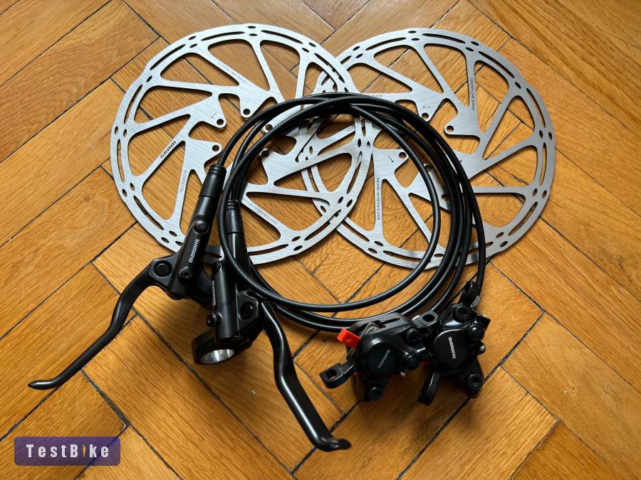 Új Shimano hidraulikus fékszett, új Sram 203 mm tárcsákkal