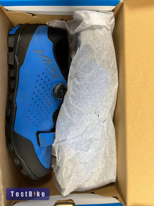 Új Shimano SH-ME501 MTB SPD cipő - kék, 44-es méret