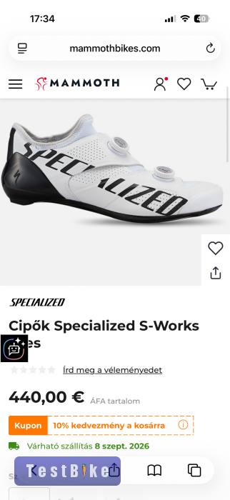 Új specialized ares országúti carbon cipő