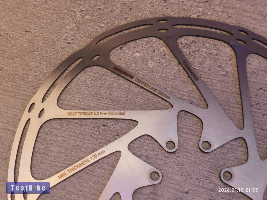 Új Sram Centerline 220mm féktárcsa (4db)