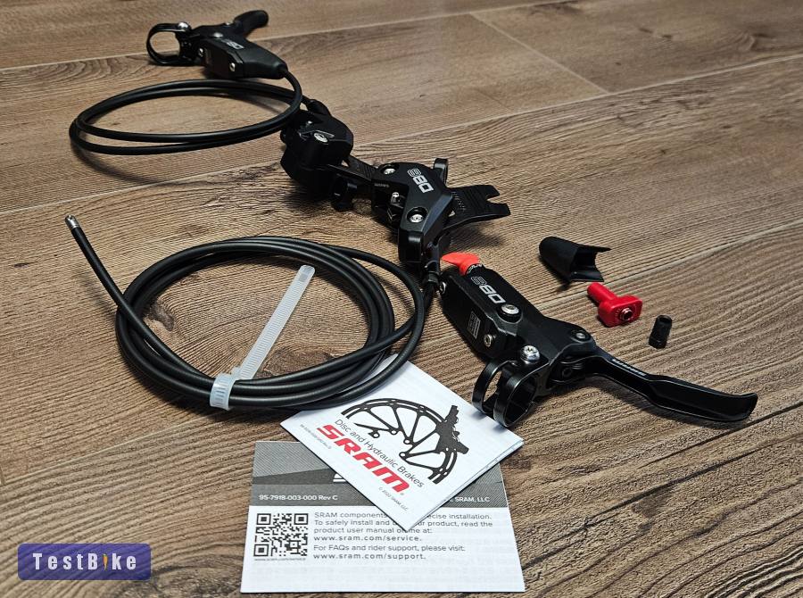 Új Sram DB8 ásványi olajos 4 dugattyús fékszett + bilincs