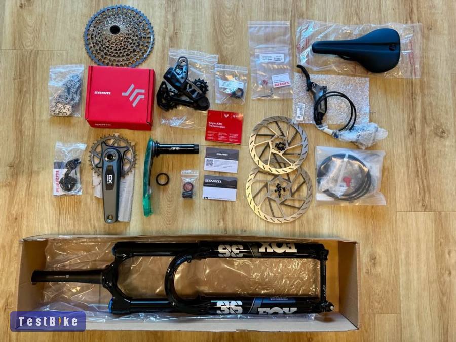 új Sram Maven, GX Transmission, Fox Grip X2, Assegai stbstb