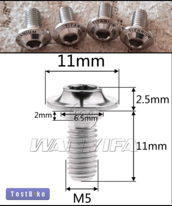 Új Titánium fékpofa csavarszett  Shimano patkófékekhez. Ár/4