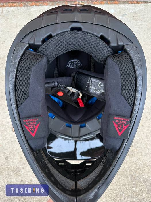 Új Troy Lee Designs GP piros/fekete sisak, bukósisak (S/M)