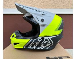 Új Troy Lee Designs GP szürke/sárga sisak, bukósisak (M)