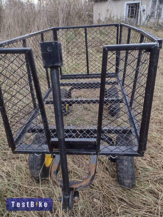 Utánfutó, kézikocsi, 2 tengely, alumínium