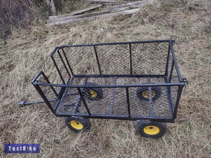 Utánfutó, kézikocsi, 2 tengely, alumínium