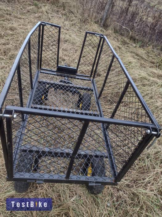 Utánfutó, kézikocsi, 2 tengely, alumínium