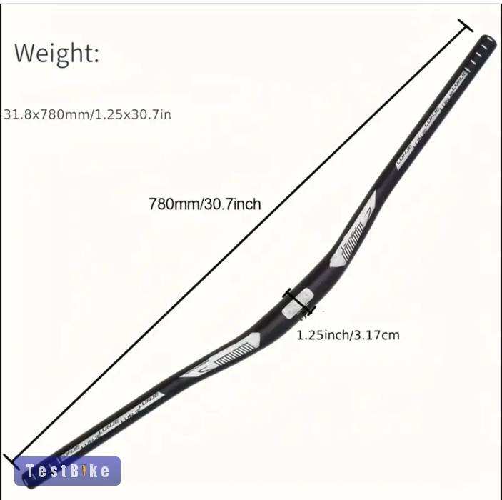 Vadonatúj 780mm hosszú alumínium kormány 45mm stucnival
