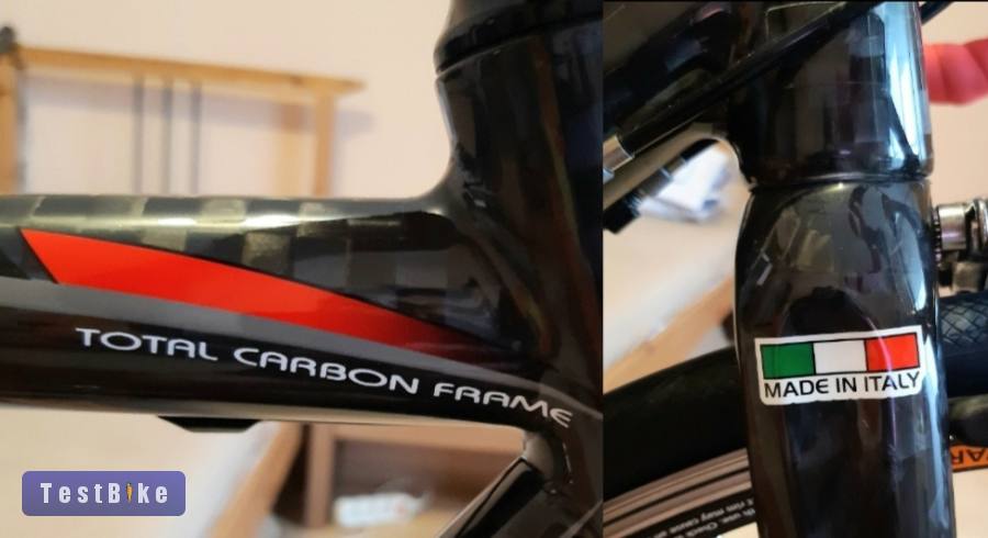 Velotek karbon országúti vázszett, újszerű! Made in Italy!