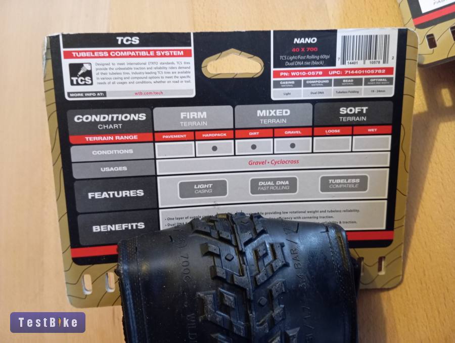 WTB Nano 700x40C TCSLight Fast Rolling, tubeless