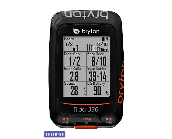 Bryton Rider 330E GPS 2017 km óra/óra
