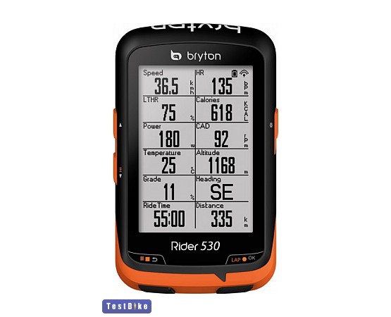Bryton Rider 530T GPS 2017 km óra/óra km óra/óra