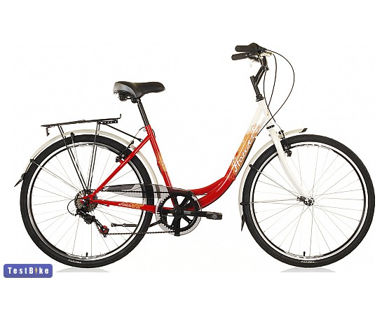 Hauser Swan 2012 városi/cruiser/fitnesz, Fehér - piros, 6 sebesség