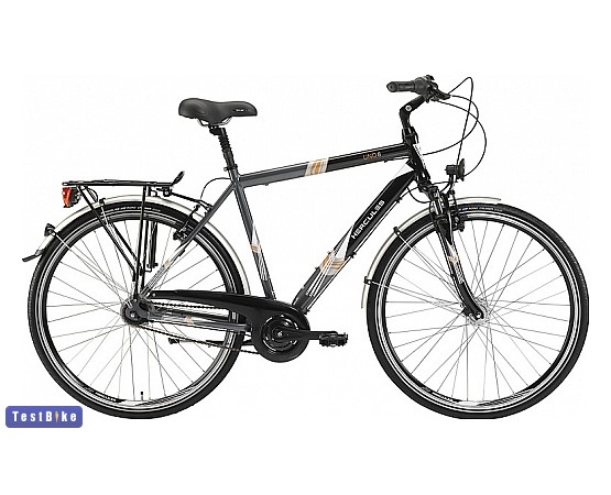Hercules Uno 2012 városi/cruiser/fitnesz, Uno 8 - Férfi - Fekete - Antracit