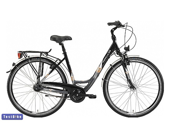Hercules Uno 2012 városi/cruiser/fitnesz, Uno 8 - Hajlított - Fekete - Antracit