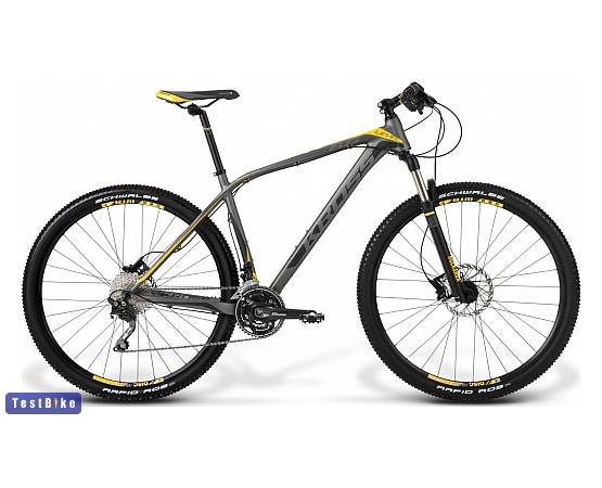 Kross Level B6 2014 mtb, Matt grafit-sárga mtb