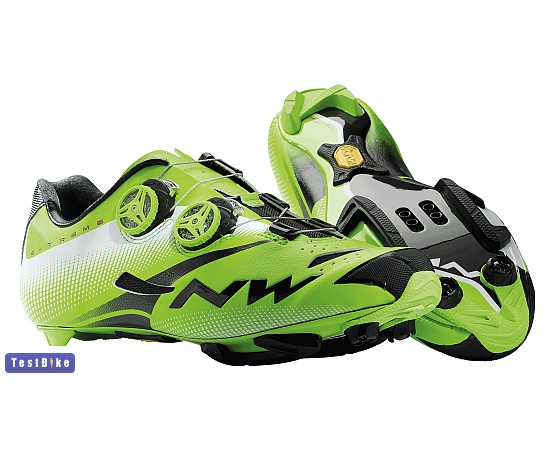 Northwave Extreme Tech SLW2 2014 kerékpáros cipő, Zöld-fekete kerékpáros cipő