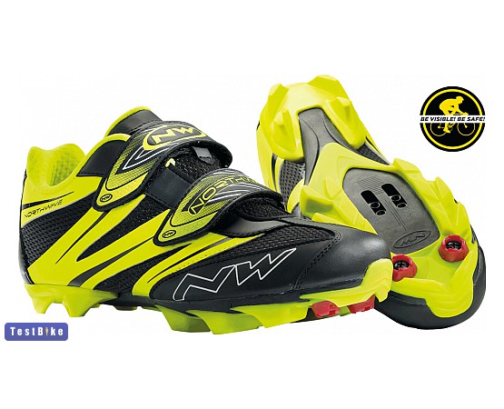 Northwave Spike Pro 2014 kerékpáros cipő, Sárga fluo-fekete kerékpáros cipő