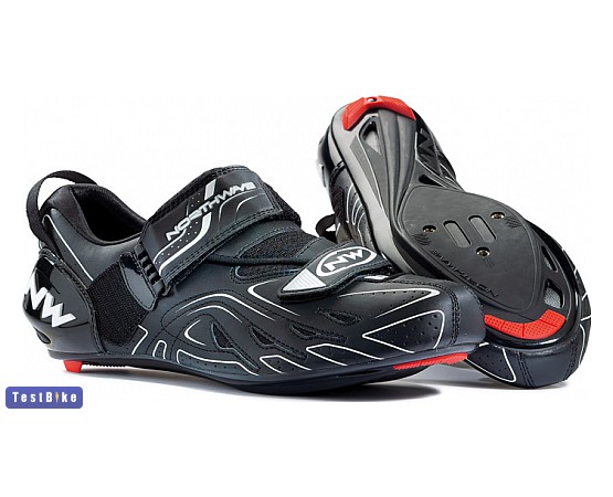 Northwave Tri-Sonic 2015 kerékpáros cipő, Fekete kerékpáros cipő