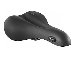 Selle Montegrappa Selle de vélo de ville en cuir pour homme et femme XC 1370 Argo en blanc pour vélo de ville