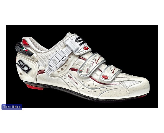 Sidi Genius 6.6 Carbon 2012 kerékpáros cipő, Fehér - krém - piros