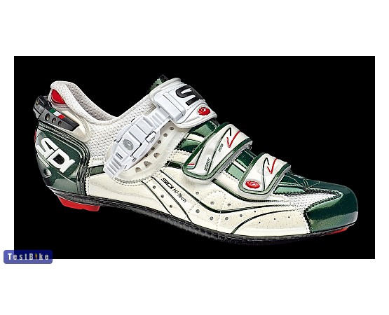 Sidi Genius 6.6 Carbon 2012 kerékpáros cipő, Fehér - krém - zöld