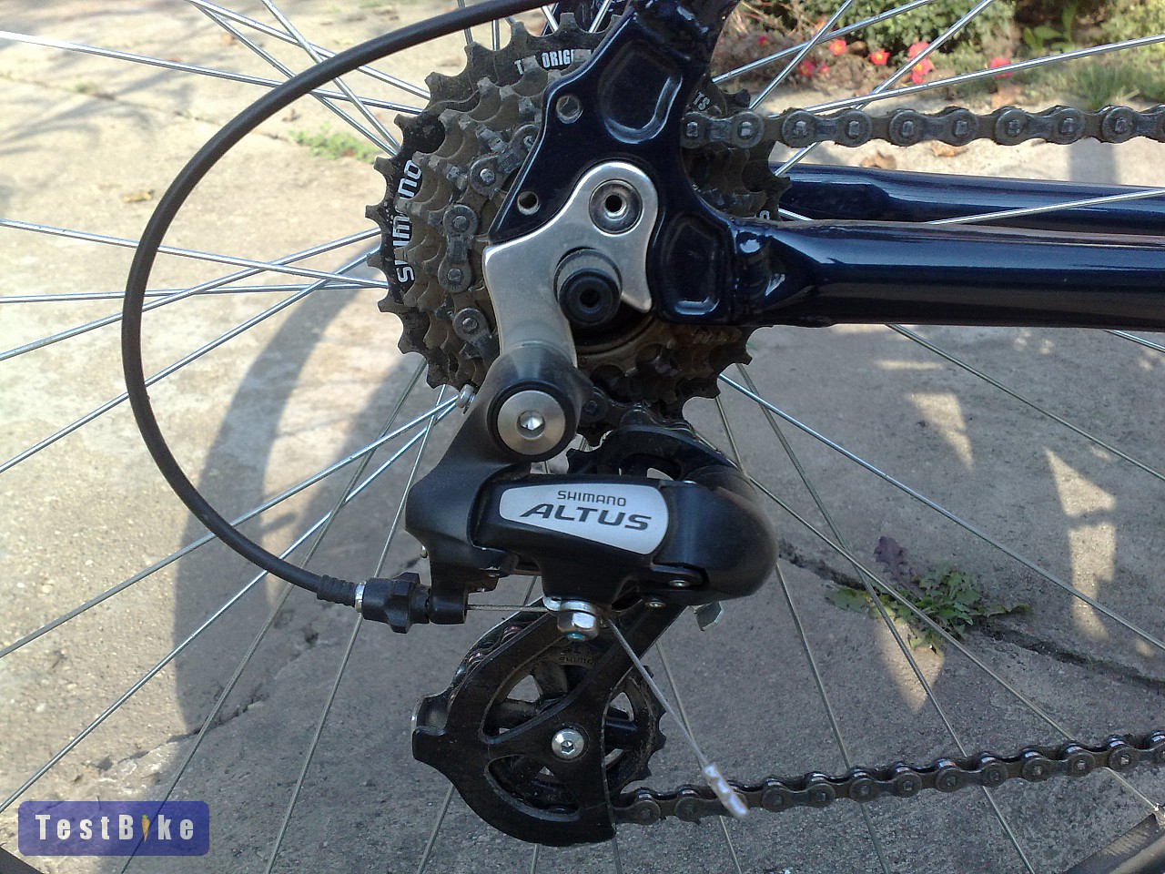 Задний переключатель скоростей на велосипеде фото с цепью